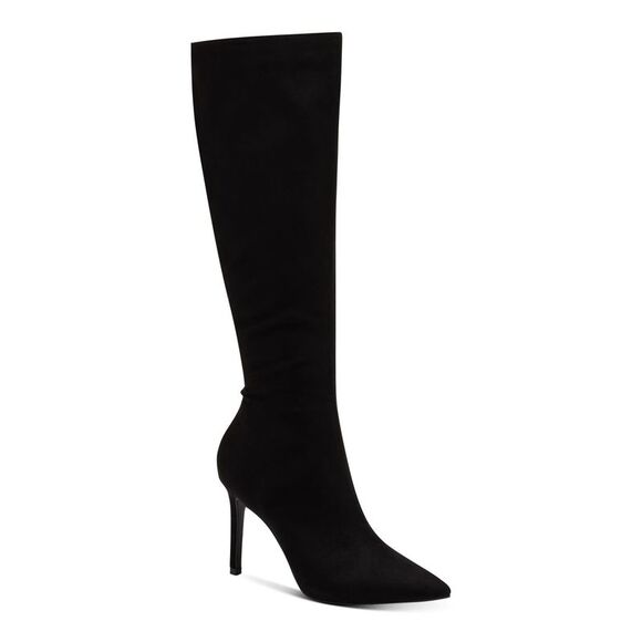 INC Shoes - INC Womens Black Cushioned Rajel Pointy Toe Stiletto Zip-Up Dress Boots 10.5 M